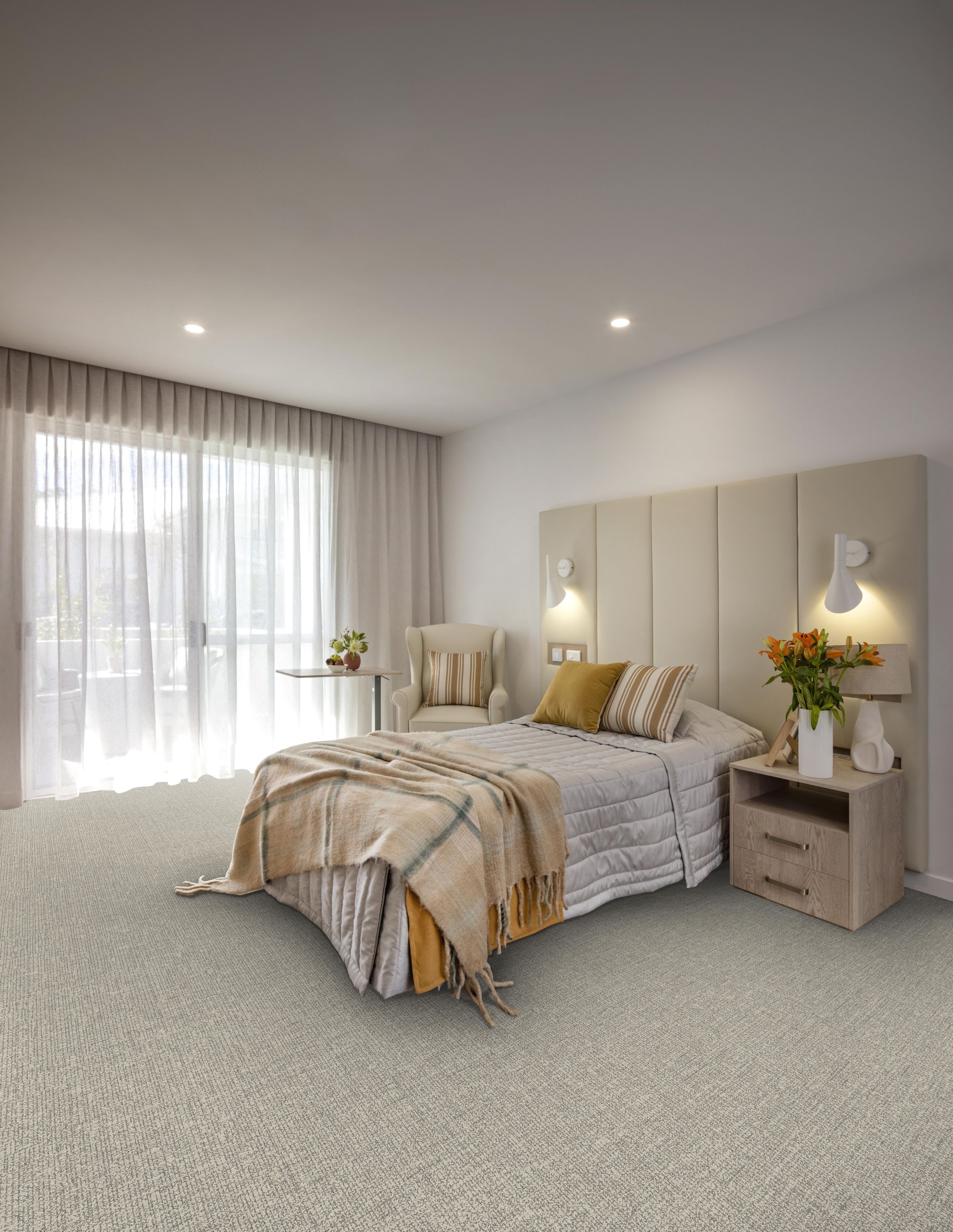 Interface Third Space 301 carpet tile in senior living residence image number 2